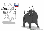 El oso ruso se lanza contra el toro bursátil 